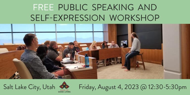 School for Good Living Public Speaking and Self-Expression Workshop | Friday, August 4, 2023